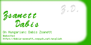 zsanett dabis business card